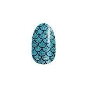 Color Street Mermaid Brigade Sparkle Turquoise Mermaid Scale Design Nail Polish